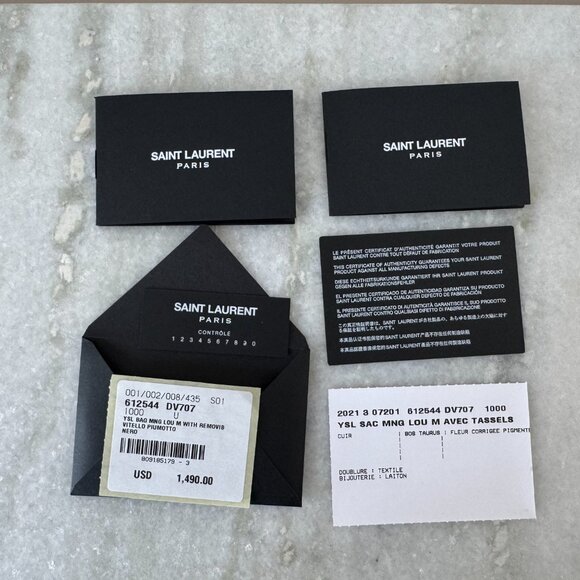 LIMITED EDITION Saint Laurent: YSL Lou Medium Bag WITH TASSEL - Picture 2 of 16